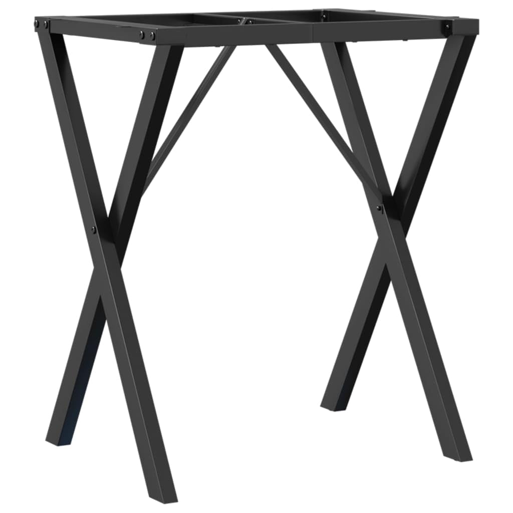 vidaXL Patas de Mesa de Comedor Estructura X Acero 60x40x73 cm, Pata de Mesa Auxiliar, Pata de mesita Auxiliar, Pata de Mesa de Metal
