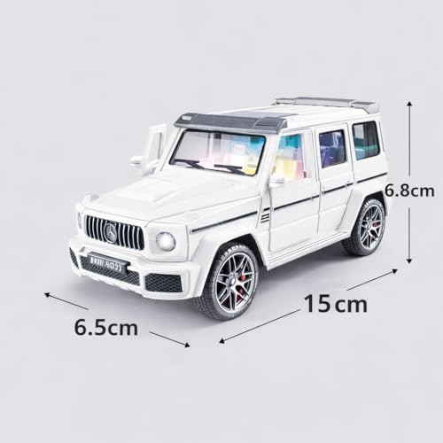 Image of PLUSPOINT G-Wagon Car Friction Powered Toys Realistic with Lights and Sound for Kids with Doors Opeanable Smooth Push and Go 1:32 Scale Pretend Play Toy Car Great Gift for Children Boys