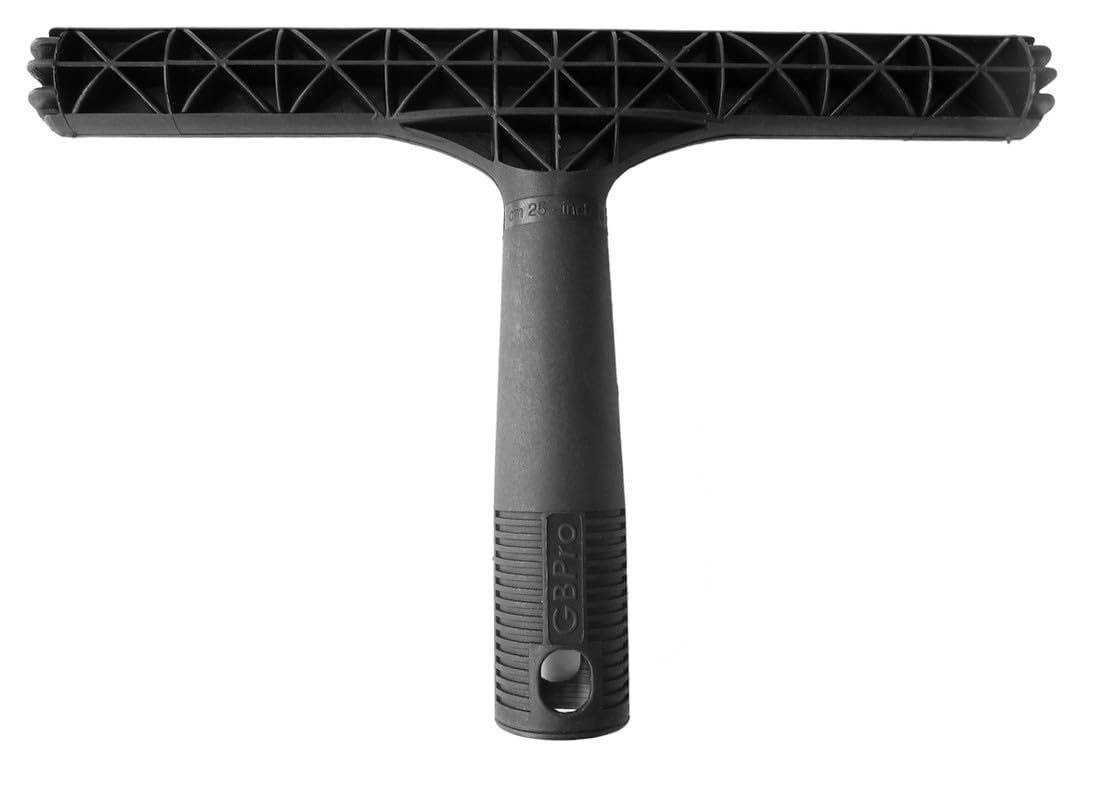 Gbpro Black Professional Window Cleaner T Bar-Holder/Applicator (For Microfibre Wash Sleeve Cover), Window Squeegee, Tile Cleaner, Glass Cleaning Holder, Window Cleaning Equipment - 25Cm (10”)