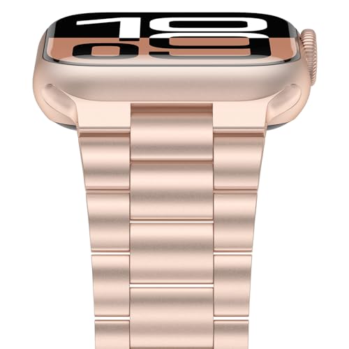 iiteeology Lightweight Stainless Steel Band Designed for Apple Watch Series 1-11, 42mm, 41mm, 40mm...