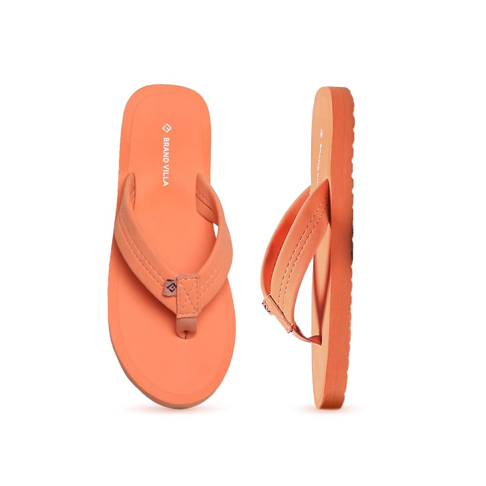 BRAND VILLA Ladies Doctor Ortho Acupressure Casual Slippers|Light Weight Home Chappal |Soft Comfortable Stylish Flip Flop Slippers For Women, Orange, Size_5 (B0CRV5FW7W) Amazon Price History, Amazon Price Tracker