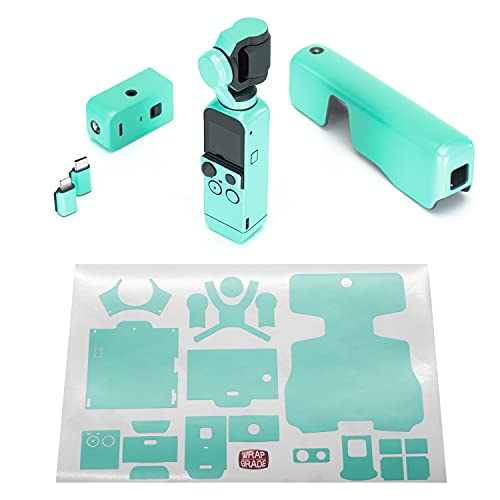 Skin DJI Pocket 2 Wrapgrade bleu menthe : protection vinyle et personnalisation de caméra