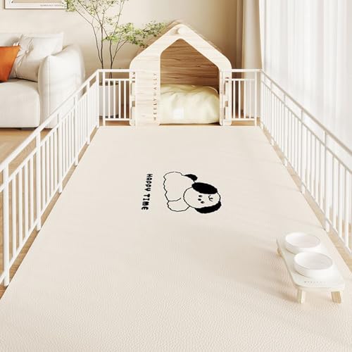 ペットマット ペットシーツ PUレザー PVC 拭ける 汚れ防止 防水 可愛い柄 カーペット 犬 猫用 床 フローリング 速乾 ずれない 小型・中型・大型犬用 ペットフェンス・サークル・ケージ用 60x120cm