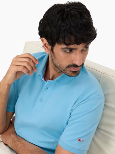 Image of LUDIC Core Polo T-Shirt, Dailymove Collection | Regular Fit | Stand-up Collars | 100% Organic Cotton, 240 GSM | Lightweight & Comfortable |Everyday Essential | Polo T-Shirt for Men