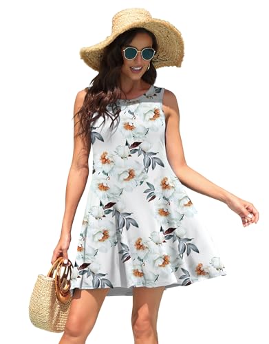 Image of WEACZZY Women Summer Casual Swing T Shirt Dresses Beach Cover up Loose Dress