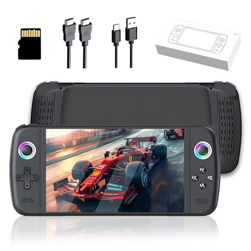 M27 Retro Video Gaming Console 256G, Portable Handheld Game Console with Built-in 50000+ Retro Games 30+ Emulators, 7 Inch IPS Screen, 600*1024 Resolution (Black)