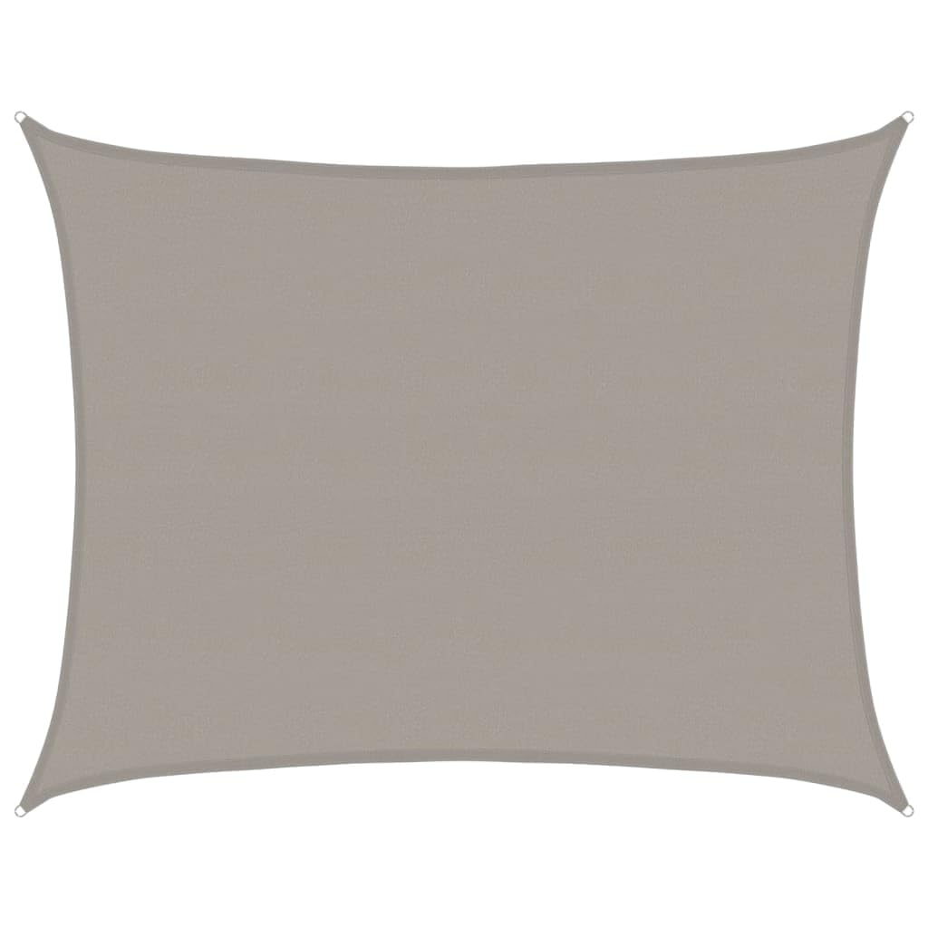 Sonnensegel 160 g/m² Rechteckig Hellgrau 6x7 m HDPE - Winddurchlässiger UV-Schutz Sonnenschutzsegel für Garten Terrasse Outdoor Hinterhof - Inklusive 4 PE-Seile