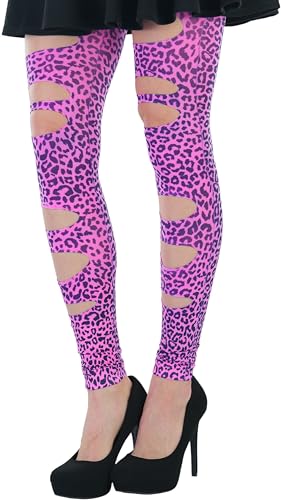 Image of ToBeInStyle Women's Slashed Ripped Shredded Distressed Hosiery Tights Leggings Music Festival