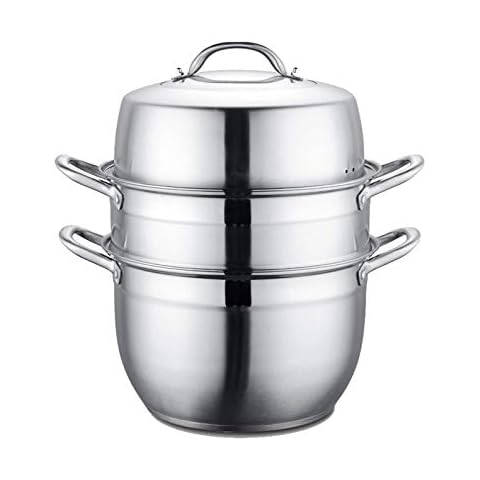 HULUWAWA Steamer Pans 3 Tier Cover