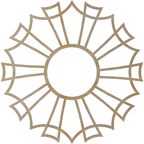 Image of Ekena Millwork 26 inchOD x 9 1 /8 inchID x 1 /4 inchT Augustus Wood Fretwork Pierced Ceiling Medallion, Birch