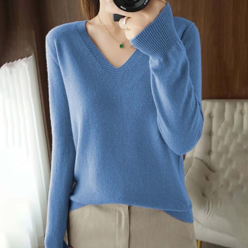 Women's Lightweight V Neck Sweater Loose Fit Long Sleeve Pullover 2026 - image 7