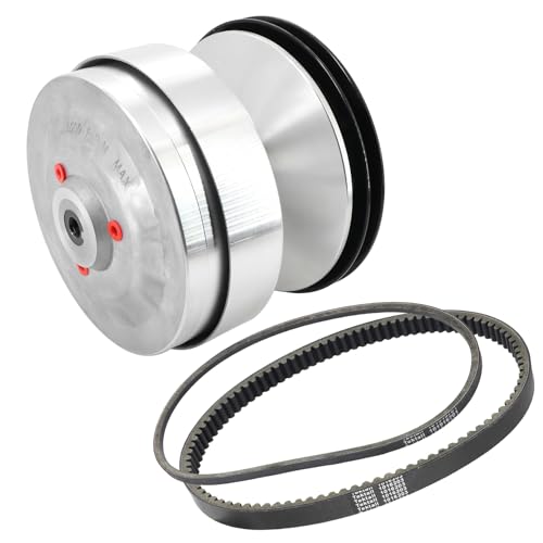 Tektall Drive Clutch with Belts Fit for Club Car Gas Golf Cart DS Precedent 1997-2015 with Kawasaki Engine FE290 & FE350 101833902 101832902