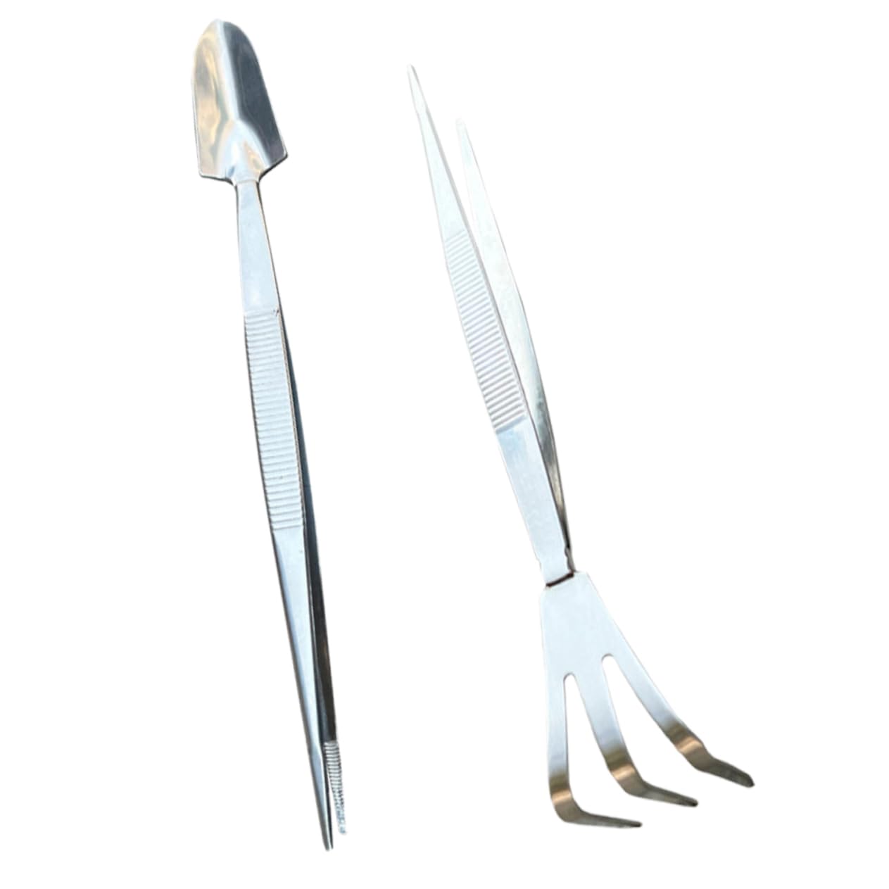 Happyyami Stainless Steel Bonsai Tweezers Rake Tools Set Garden Precision Tweezers for Bonsai Tree