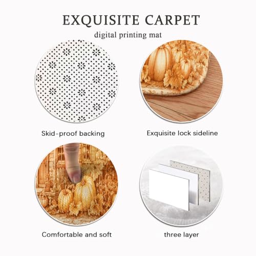 Tapis de cuisine pour protéger le sol devant l'évier, lot rustique orange d'automne - 8