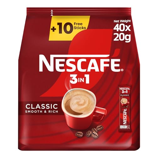 Nescafe 3In1 Coffee Mix 20G Sachet, 30+10 sachets (40 sachet)