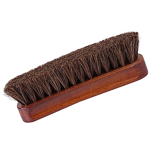 Didiseaon Horse Hair Brush with Handle Portable Shoe Cleaning Brush for Polishing Leather Boots Shoes for Easy Handling for Grime Removal and Shine