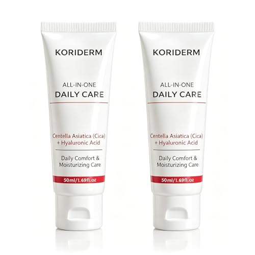 XQMVCO Koriderm Time Reverse Cream Hydrating Face Cream with Centella Lightweight Daily Moisturizer for Dry & Sensitive Skin Nourishing Facial Cream for Smooth Radiant Skin (2-Pack)