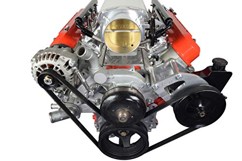 ICT Billet LS Truck Alternator & Power Steering Pump Relocation Bracket Kit Accessory Kit LSX Saginaw Compatible with 1999-2014 Silverado Sierra Yukon Tahoe Express Suburban 1500 2500 3500 551396-3