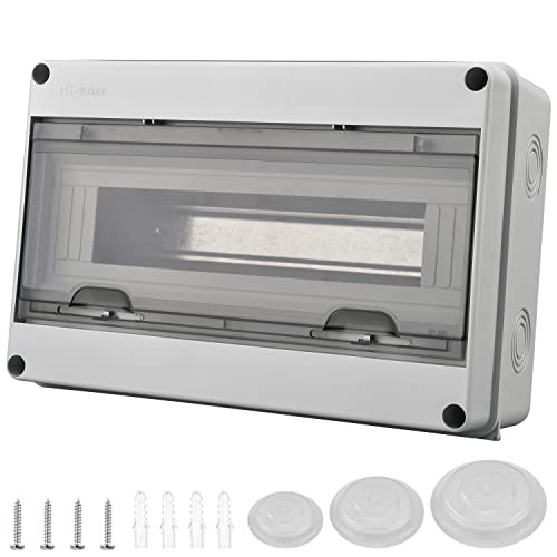 Coffret Electrique Etanche Exterieur IP65, 15 Modules, IP65 ABS de Surface en Plastique, Boite de Boitier Etanche Electrique Exterieur, Armoire de Contrôle,...