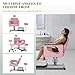 IJIALIFE Pedicure Chair with Foot Spa & Stool, Nail Tech Pedicure Station Set with Adjustable Pedicure Stand, Bubble Massage Basin, Nail Salon Manicure Chair for Spa Salon Home (Pink)