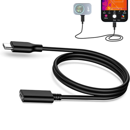 InfiRay Câble Lightning vers USB-C 0,5M, Conçu Spécialement pour la Version iOS de la Caméra Thermique P2 Pro et Xinfrared T2 Pro