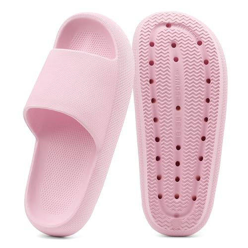 JENN ARDOR Pillow Slippers for Women and Men - Extra Soft Thick Sole Non-Slip Slides, Open Toe Cloud Sandals for House Bathroom Beach Spa4