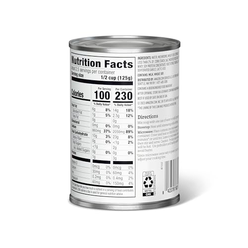 Image of Amazon Fresh, Condensed Cream of Mushroom Soup, 10.5 Oz (Previously Happy Belly, Packaging May Vary)