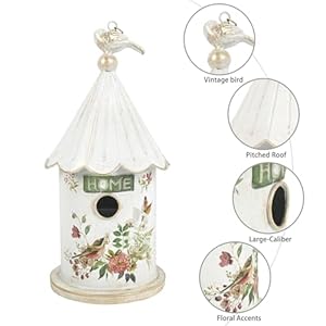 Metalhangingbirdhousesforoutdoorsbirdhousesforoutsideuniquebirdnestforbluebirdwrenchickadeesparrowbirdnestboxforgardenpatio Urban Country Home Decor Metal hanging birdhouses for outdoors bird houses for outside unique bird nest for bluebird wren chickadee sparrow bird nest box for garden patio urban country home decor