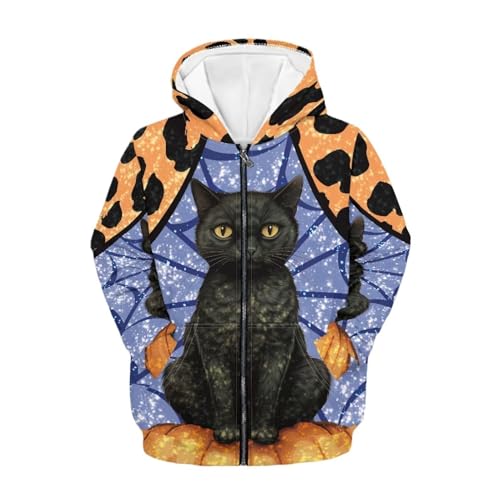 Sweat à capuche zippé Halloween enfants garçons et filles