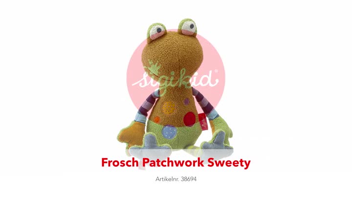 sigikid, Mädchen und Jungen, Stofftier Frosch, Patchwork Sweety, Grün, 38694 – Bild 8