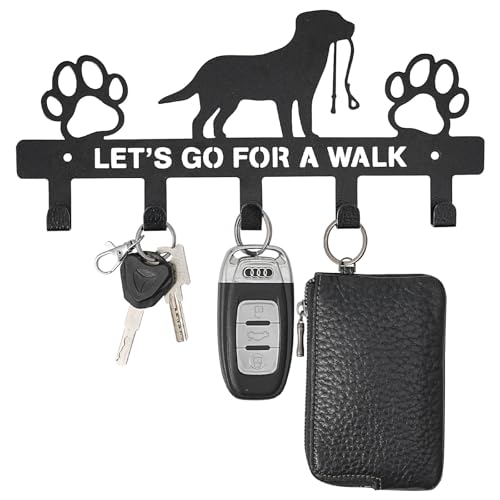 runpeak Hunde Schlüsselhalter für Wand -Kreative Eisenkunst Hundezubehör, Tasche, Kleidung Platzieren Rack, Lustige Hund Stil Eingangs Schlüsselhaken, Multifunktionale Gegenstände aufnehmen Regale