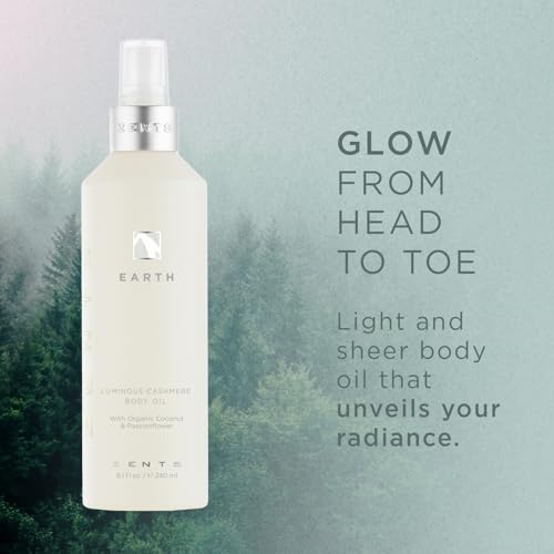 Zents Luminous Cashmere Body Oil (Earth Fragrance) | Moisturizing Body Oil with Vitamin E & Organic Coconut Oil | Softens & Smooths Skin | 8 fl oz - Image 3