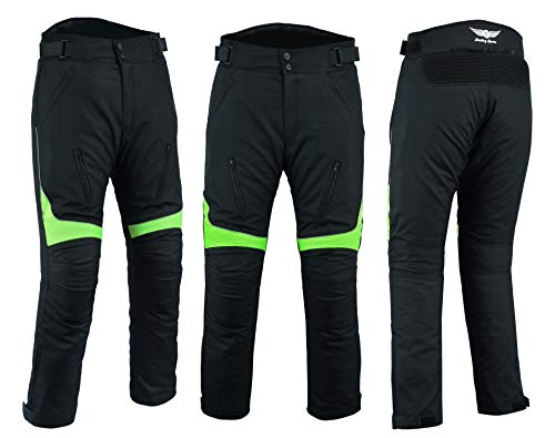 Sterling Sports® - Pantalones para hombre, térmicos, impermeables, tipo cargo, para motocicleta, reforzados, estampado de camuflaje, color negro, gris, verde