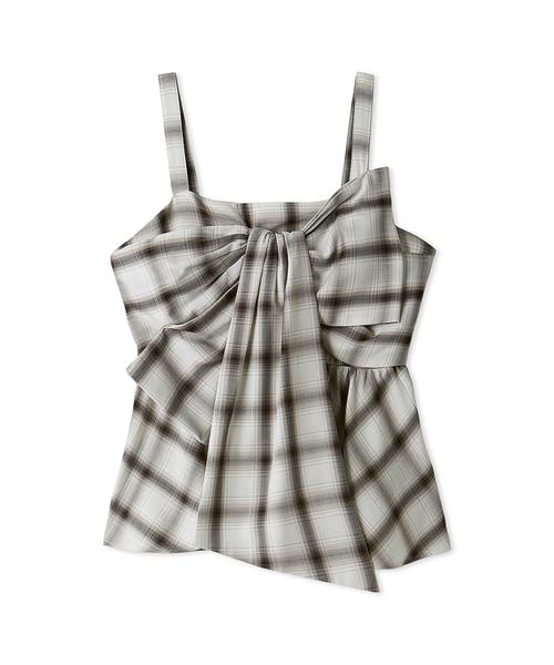 お値下げ FRAY I.D リボンディテールトップス チェック お値下げ FRAY