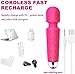 KINGWAND Handheld Personal Mini Massager – Waterproof, USB Rechargeable, 10 Vibration - Perfect on Back Legs Hand Pains and Sports Recovery(Light Pink)