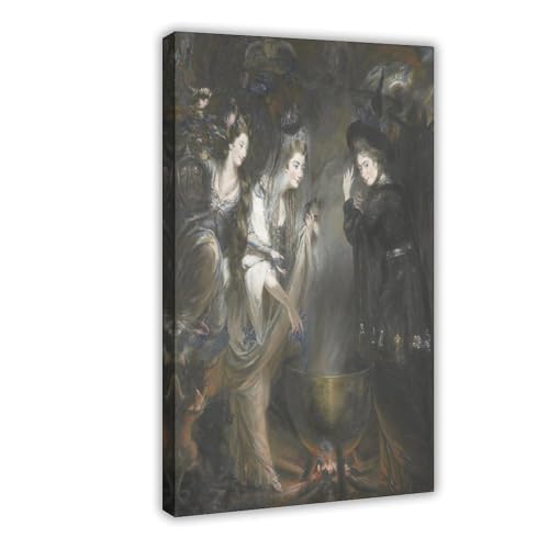 Macbeth sorcières toile murale pour habiller un mur de bureau vide 40cm