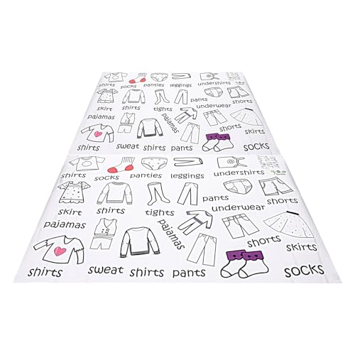 TOPPERFUN Etiquetas Autoadhesivas para Armario 40X60 CM 2 Hojas de Calcomanías Removibles para Clasificación de Ropa Pegatinas Decorativas para Organizar Vestidor en Hogar