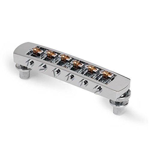 Golden Age Roller Bridge, Chrome| Bigsby Vibrato Compatibility | Low-Friction Brass Saddles | Nashville T-O-M 12