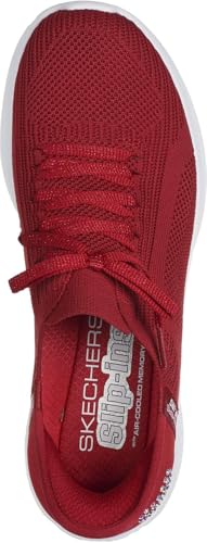 Skechers - Womens Ultra Flex 3.0 - Heart Me Slip On Shoes, Color Red, Size: 9.5 M US2