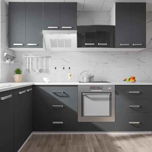Image of HOME13 Matte Wallpaper Peel & Stick Contact Paper Decorative Self Adhesive Vinyl Wallpaper for Kitchen Cabinet Furniture Countertop Waterproof (24 x 48 inches, Dark Grey Matte Wallpaper)