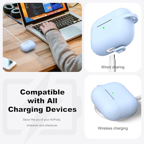 image for R-fun for AirPods Pro 2nd/1st Generation Case with Cleaner Kit,Soft Si
