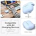 R-fun for AirPods Pro 2nd/1st Generation Case with Cleaner Kit,Soft Silicone Protective Case Cover for Apple AirPod Pro 2/1 for Women Men,AirPods Pro Case Accessories with Keychain,Sky Blue