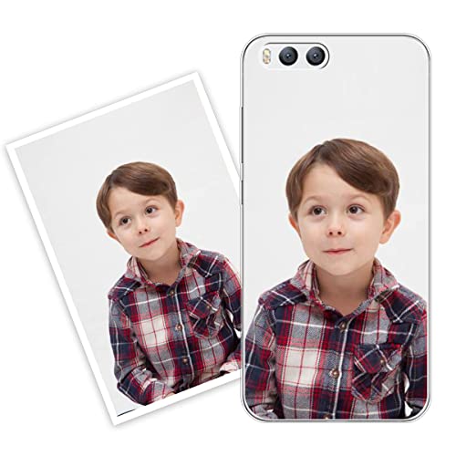 Sunrive Personalizzate Cover compatibile con XIAOMI MI 6 personalizzabile con Foto Testi Frase Logo Disegni e Grafiche Personalizzata, assorbimento degli urti morbido TPU trasparente
