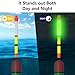 QualyQualy Lighted Fishing Slip Bobber 4-5Pcs Wood/EVA Fish Float + 8-10Pcs Glow Sticks, Night Fishing Light Up Slip Bobber for Crappie Bass Panfish Catfish Walleye