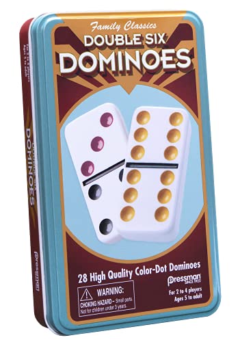 Pressman Double 6 Colored Dominoes #TOP5