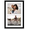 Americanflat 12×18 collage picture frame with shatter resistant glass fits two 8×10 photos or one 12×18 picture gallery wall frame set signature collection photo frame for wall displayblack  urban country home decor