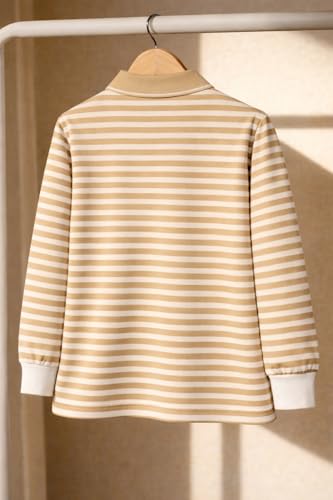 Image of Mack Jonney Men's Premium Black Striped Polo T-Shirt | Long Sleeve Cotton Blend | Casual & Smart Wear-M6752