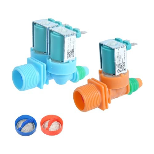 LENMISO Upgrade DC62-00311F and DC62-30314V Washer Water Inlet Valve Set Compatible with Samsung Washer WA40J3000AW/A2-01 WA40J3000AW/A2-11
