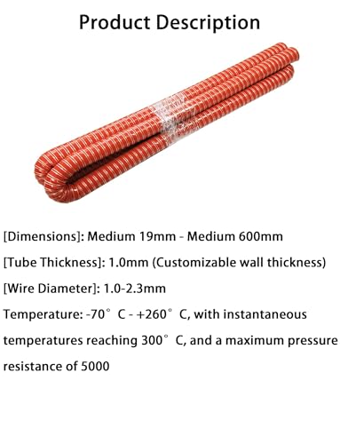 Tubo di scarico in silicone, condotto dell'aria resistente al calore a 300 °C con rinforzo in filo di acciaio per una ventilazione industriale flessibile e rimozione dei fumi ad alta temperatura