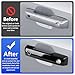 LUNQIN Car Door Handle Cover for Ford F-150 2021-2025，F-250 Super Duty 2023-2025，F-350 Super Duty 2023-2025 Auto Exterior Accessories Handle Protectors Covers Wrap Decoration ABS Gloss Black